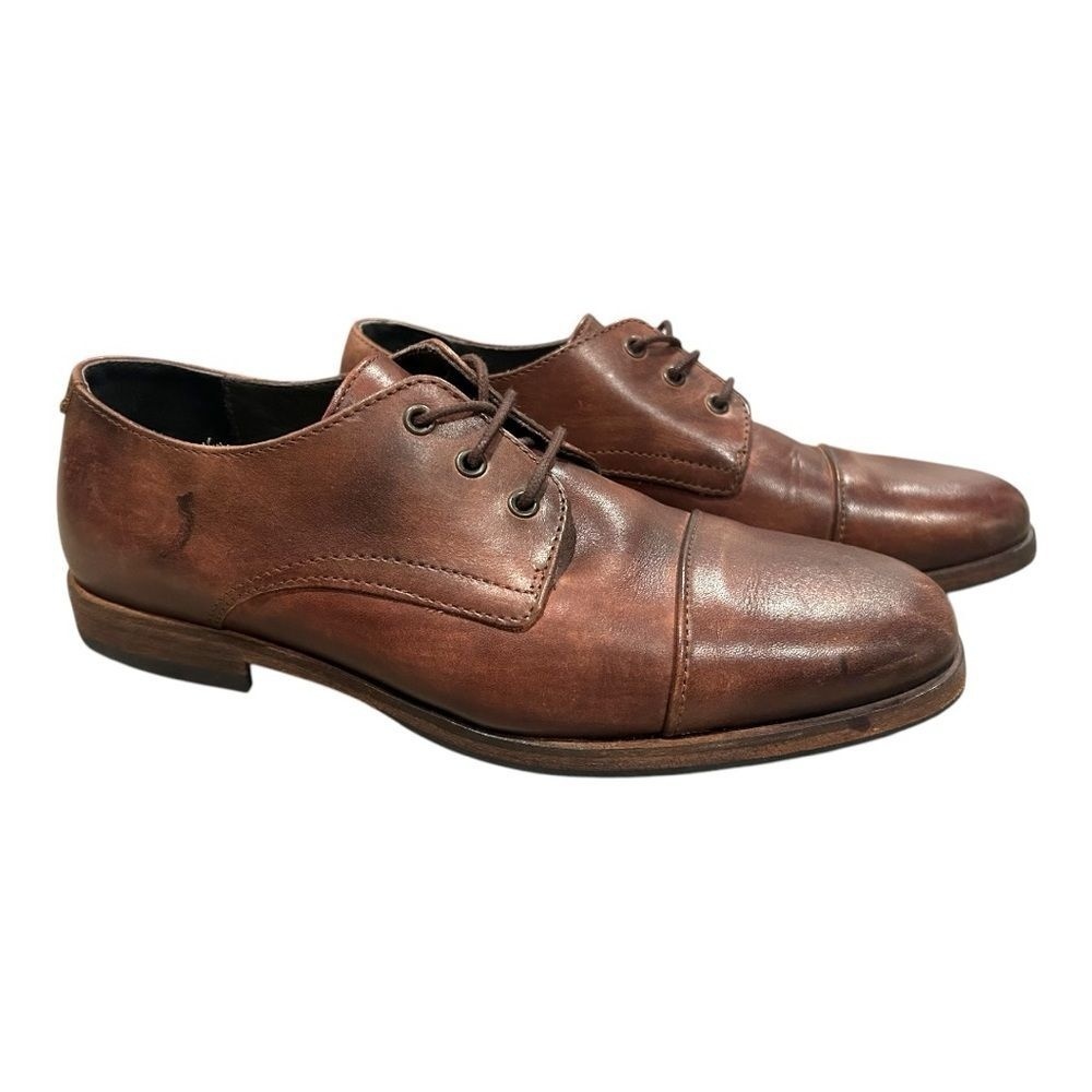 Ksubi Captoe Oxford Dress Shoes‎ Brown Leather Mens Size 41 (US 8)